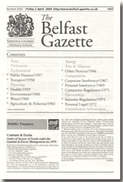 The Belfast Gazette The Belfast Gazette