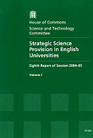 Strategic Science Provision in English Universities - Report Together with Formal Minutes Strategic Science Provision in English Universities - Report Together with Formal Minutes