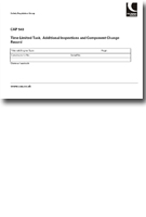 CAP 543 Time Limited Task, Additional Inspections and Component Change Record - 2nd Edition, January 2005 CAP 543 Time Limited Task, Additional Inspections and Component Change Record - 2nd Edition, January 2005
