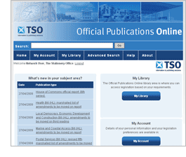 Official Publications Online home page