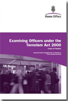 Examining Officers under the Terrorism Act 2000: Code of Practice