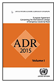 ADR 2015 (European Agreement Concerning the International Carriage of Dangerous Goods by Road) book